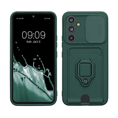 Abbildung von kwmobile Handyhülle kompatibel mit Samsung Galaxy A54 5G Softcase Kameraschutz Kartenfach Moosgrün