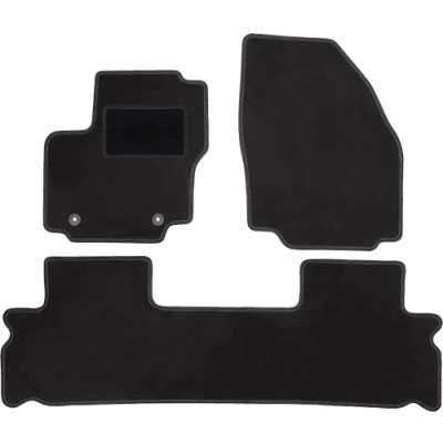 Abbildung von Wielganizator Automatte Passend für Ford S MAX MK1 Minivan 2006 2012 Velours Autozubehör Praktische Fußmatte Auto 3 teilig schwarz