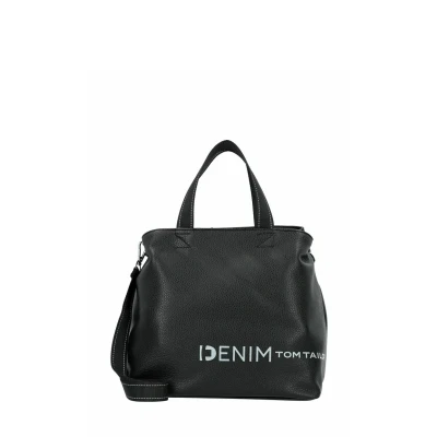 Abbildung von TOM TAILOR Denim Marlow Damen Shopper Umhängetasche Reißverschluss Klein Schwarz