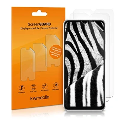 Abbildung von kwmobile 3X Displayschutzfolie kompatibel mit Samsung Galaxy A32 5G Folie klare Schutzfolien Set in transparent