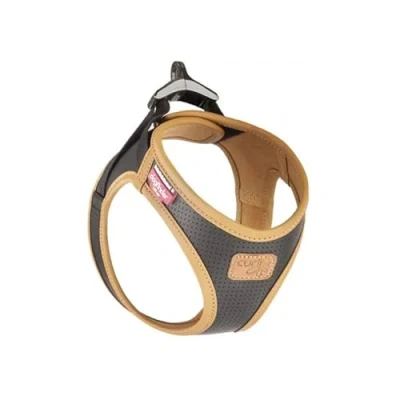Abbildung von Curli Apple Leather Geschirr Schwarz Hundegeschirr 38,3 43,3 cm...