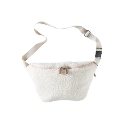 Abbildung von VERTBAUDET XXL Sherpa Gürteltasche, ecru, TU: 42 cm x 22 6 cm, Reißverschluss, verstellbarer Gurt, Rückentasche, Polyester Baumwollfutter