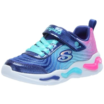 Abbildung von Skechers Kids WAVY BEAMS Sneaker, Freizeitschuh, Klettschuh, Blinkschuh mit coolem Farverlauf