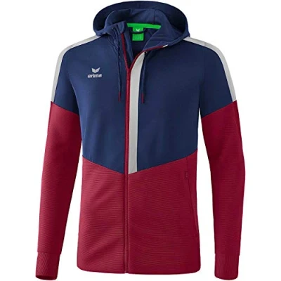 Abbildung von Erima Herren Squad Trainings Jacke, New Navy/Bordeaux/Silver Grey, XL