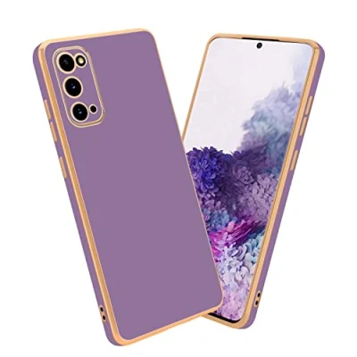 Abbildung von Cadorabo Hülle kompatibel mit Samsung Galaxy S20 Schutzhülle TPU Silikon Case Liquid Design Kameraschutz Slim Kratzfest Weiche Gummi Rundumschutz für in Lila