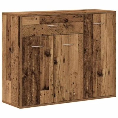 Abbildung von vidaXL Sideboard Altholz Optik 88x30x70 cm Holzwerkstoff, Kommode, Anrichte, Küchenschrank, Kommode mit Schubladen, Schrank, Flurschrank