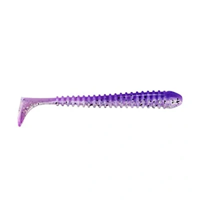 Abbildung von Jackson The Worm 7,5cm Violet Glitter Gummifisch