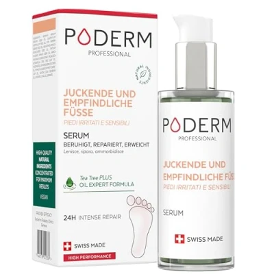 Abbildung von Serum Teebaumöl zur Behandlung von Hautpilz und Fußpilz schnell wirksam gegen alle relevanten Pilzinfektionen Fußpflege Swiss Made