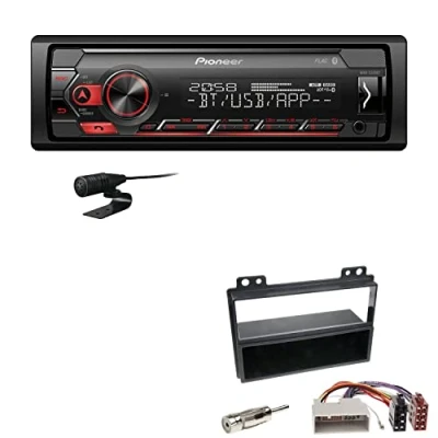 Abbildung von Pioneer MVH S320BT 1 DIN Bluetooth Autoradio USB FLAC Spotify mit Einbauset passend für Ford Fiesta V 2001 2005 schwarz