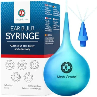 Abbildung von Medi Grade Ohrenreiniger 75 ml Ohrenschmalz Entferner für Babys, Kinder und Erwachsene Ohrendusche, Ohrreiniger Ohr Sauger perfekt zum Ohren reinigen