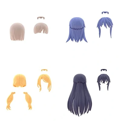 Abbildung von BANDAI 30MS Option Hair Style Parts Vol.8 Alle 4 Typen Modellbausatz