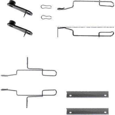Abbildung von HELLA 8DZ 355 202 531 Zubehörsatz, Scheibenbremsbelag CITROËN: AX Schrägheck, BX ZX PEUGEOT: 106 I 306 Limousine