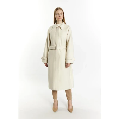 Abbildung von DREIMASTER Klassik Damen Übergangsmantel aus Wollmischung L / Off White 85% Polyester 15% Wolle