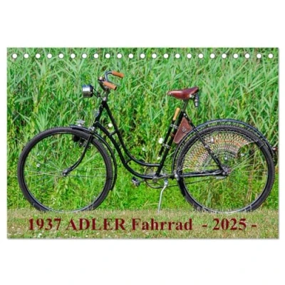 Abbildung von 1937 ADLER Fahrrad (Tischkalender 2025 DIN A5 quer), CALVENDO Monatskalender