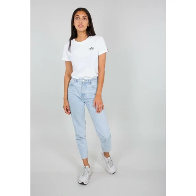 Abbildung von Alpha Industries Small LOGO WMN Tshirt print, Damen, Größe: XS, White