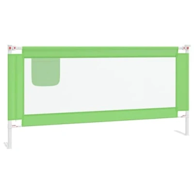 Abbildung von vidaXL Kleinkind Bettschutzgitter Bettgitter Kinderbettgitter Babybettgitter Gitter Kinderbett Babybett Rausfallschutz Grün 190x25cm Stoff