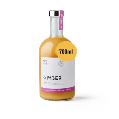 Abbildung von GIMBER Sweet Lilly Biologisches Ingwerkonzentrat 700ml Alkoholfreies Bio Getränk aus ein mix von Ingwer, Passionsfrucht, Ananas und Kurkuma Premium Ingwer Essenz