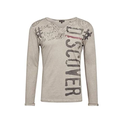 Abbildung von KEY LARGO Herren Explore Button T Shirt, Silver, XL