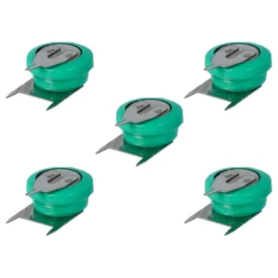 Abbildung von vhbw 5X NiMH Ersatz Knopfzellen Akku Typ V40H 3 Pins 40mAh 1,2V kompatibel mit Modellbau Akkus, Solar Leuchten UVM.
