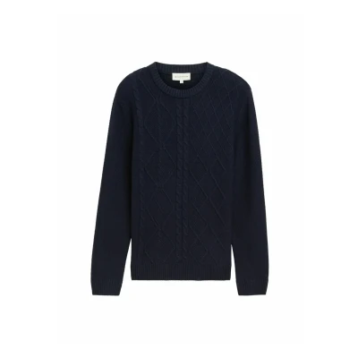 Abbildung von TOM Tailor Zopfmuster Strickpullover, Herren, Größe: XXL, Sky captain blue