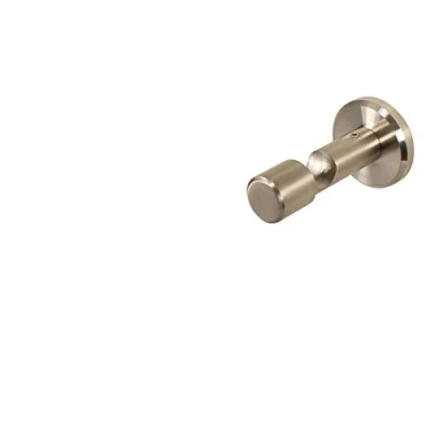 Abbildung von iso design Edelstahl Wandhalter Deckenhalter mit Schraubkappe für 16 mm Gardinenstangen 4,5 cm