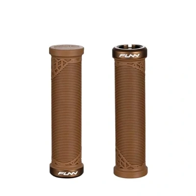 Abbildung von Funn Hilt JR Mountainbike Lenkergriffe mit Einzelklemme, Fahrradlenker Verriegelungsgriffe 19 mm Innendurchmesser, Kurze Fahrradgriffe für Jugendliche, Mädchen und Jungen (Braun)