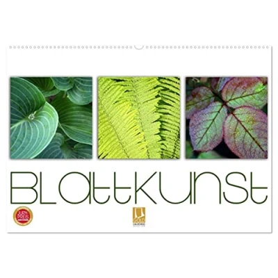 Abbildung von Blattkunst (Wandkalender 2025 DIN A2 quer), CALVENDO Monatskalender