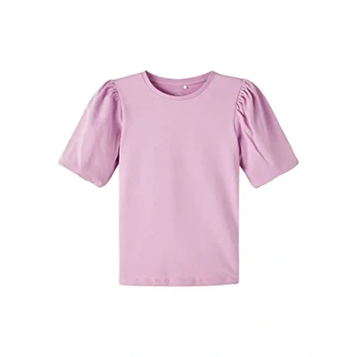 Abbildung von Name it BALLONÄRMEL Tshirt basic für Kinder, Größe: 104, Smoky grape
