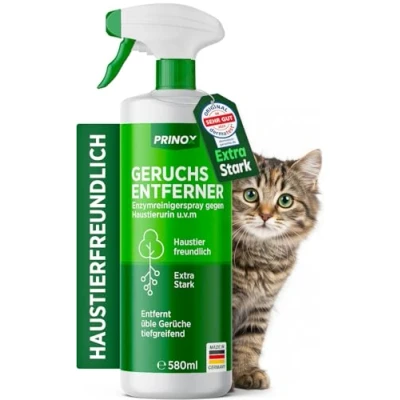 Abbildung von PRINOX® Geruchsneutralisierer 580 ml Enzymreiniger Konzentrat Geruchsentferner gegen alle Gerüche, wie Katzenurin Geruch auf Sofa, Sessel, Matratze, Auto, Matratze