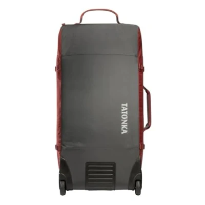 Abbildung von Tatonka Trolley Duffle Roller 140 L Faltbare Reisetasche mit Rollen und Rucksackfunktion In eigener Deckeltasche verstaubar Liter Volumen (tango red)