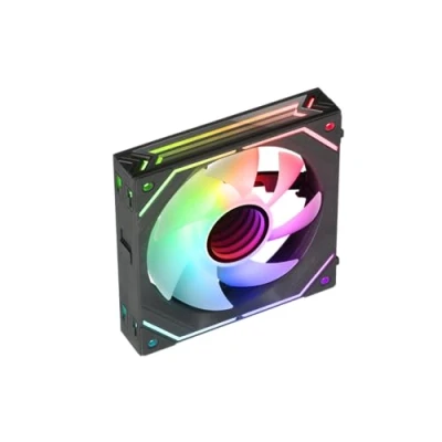 Abbildung von Mars Gaming MF LINKFINITY Schwarz, Modularer PWM 120mm Lüfter, Anschluss System, Infinity Mirror ARGB 360 Beleuchtung, Ultra leise 12dB