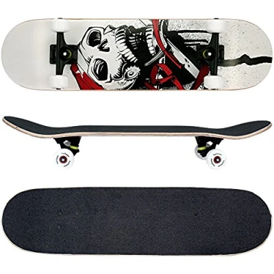 Abbildung von FunTomia Skateboard mit Mach1 ABEC 9 Kugellager 7 lagigem Ahornholz 100A Rollen