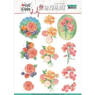Abbildung von 3D Pushout Jeanine&#039;s Art Well Wishes A Bunch of Flowers