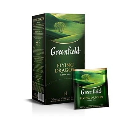 Abbildung von Greenfield Flying Dragon, Chinesischer Grüner Tee, Green Tea, 25 Teebeutel mit zwei Beuteln in Folienbeuteln (25 x 2 g), 50 g [2 stück]