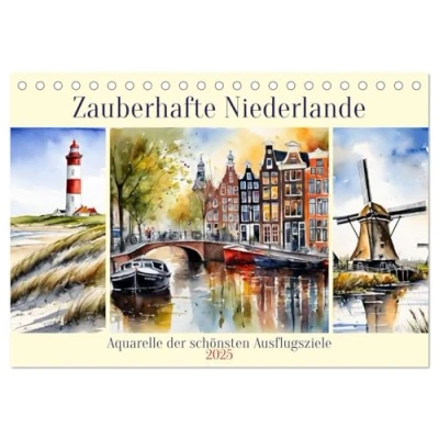 Abbildung von Zauberhafte Niederlande (Tischkalender 2025 DIN A5 quer), CALVENDO Monatskalender