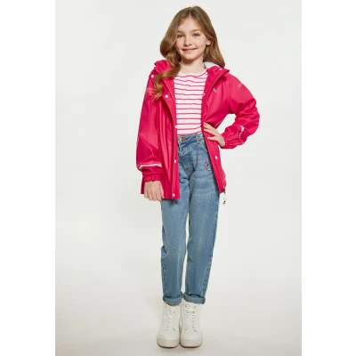 Abbildung von Schmuddelwedda Regenjacke / wasserabweisende Jacke für Kinder, Größe: 104, Himbeerpink