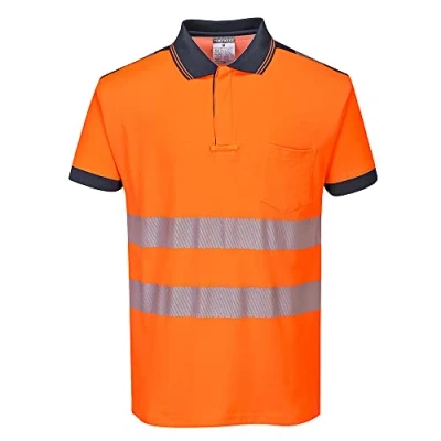 Abbildung von Portwest PW3 Warnschutz Poloshirt, Größe: XL, Farbe: Orange/Marine, T180ONRXL