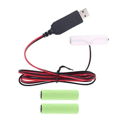 Abbildung von DALIN LR6 AA Batterie Eliminator, USB Netzteilkabel, ersetzt 14 Stück 1,5 V