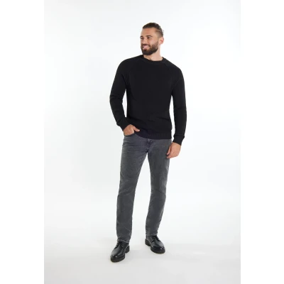Abbildung von DREIMASTER Vintage Herren Strickpullover M / Schwarz 50% Baumwolle Acryl