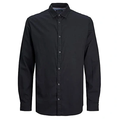 Abbildung von Jack &amp; Jones Jegingham Hemd, Herren, Größe: Medium, Black detail