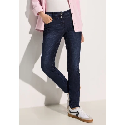 Abbildung von Cecil IM Casual FIT Jeans Straight Leg, Damen, Größe: 31x28, Blau