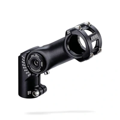 Abbildung von BBB Cycling Highfix Os Fahrradlenkervorbau Einstellbar mit 40 +60 Direktmontage Edelstahl Bolzen 6061 T6 Aluminium, Schwarz, 120 mm