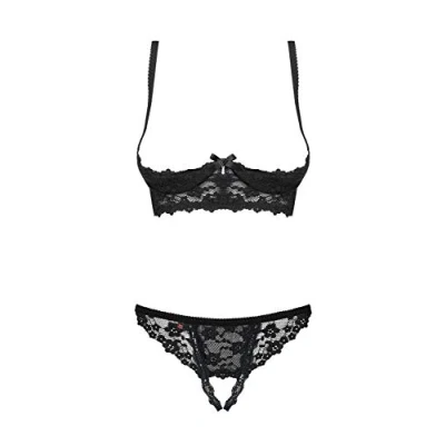 Abbildung von Obsessive Set: Bügel BH Offener und ouvert String schwarz
