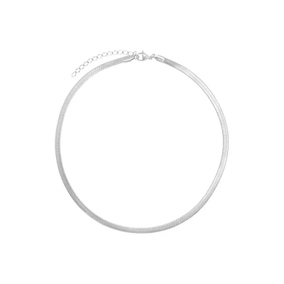 Abbildung von Heideman Halskette Terra Damen aus hochwertigem Edelstahl silber gold farbend Schlichte Layering Kette für Frauen 35cm lang mit Verlängerungskettchen