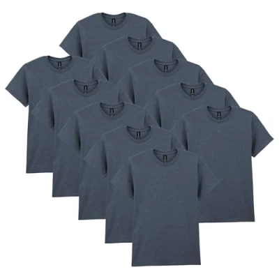 Abbildung von Gildan Unisex T shirt aus Schwerer Baumwolle, Stil G5000 Shirt, Grau, M
