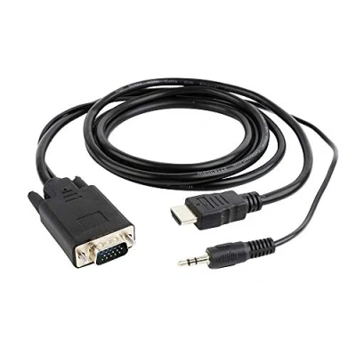 Abbildung von Gembird HDMI zu VGA Mini Jack Konverter 1.8 m schwarz