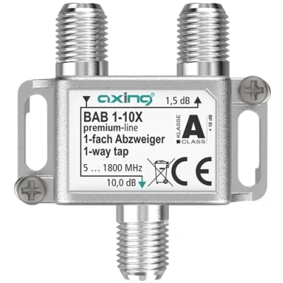 Abbildung von Axing BAB 1 10X Fach Abzweiger 10 dB 5 1800 MHz TV Data Internet Kabelfernsehen