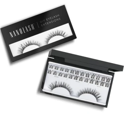 Abbildung von Cluster Wimpern zur DIY Wimpernverlängerung zu Hause Nanolash 36 Stück Extension DIY, für Falsche (CHARM)