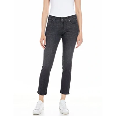 Abbildung von Replay Damen Jeans Faaby Flare Fit Schlaghose mit Power Stretch, Black 098 (Schwarz), 27W / 30L