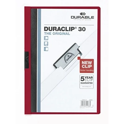 Abbildung von Durable Klemmmappe Duraclip Original 30 bis Blatt A4 dunkelrot